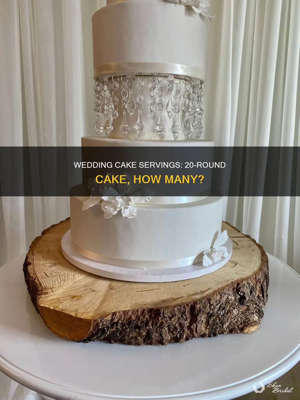 how many servings in a 20 round wedding cake