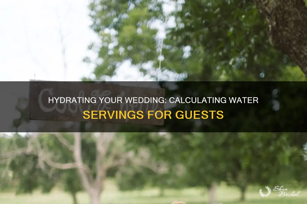 how many servings of water for wedding
