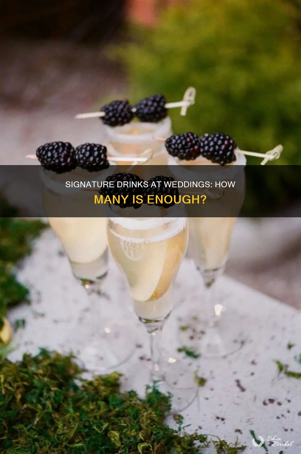 how many signature drinks for wedding