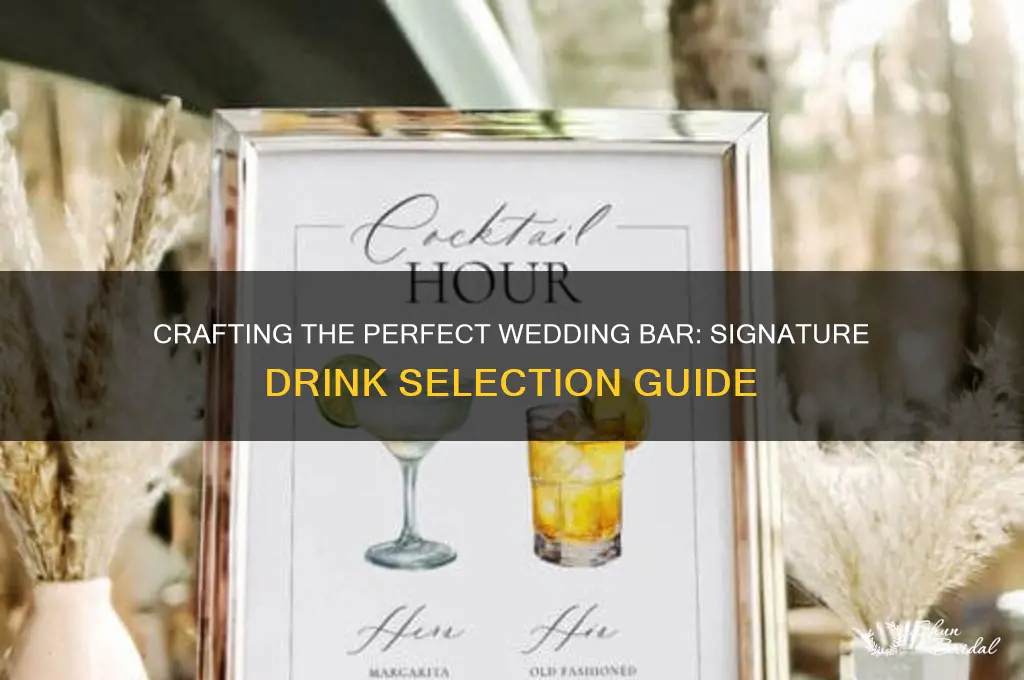 how many signature drinks to provide at wedding