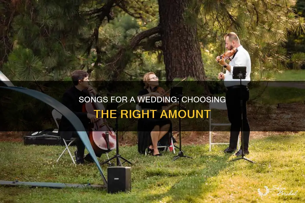 how many songs are played in a wedding cermeony