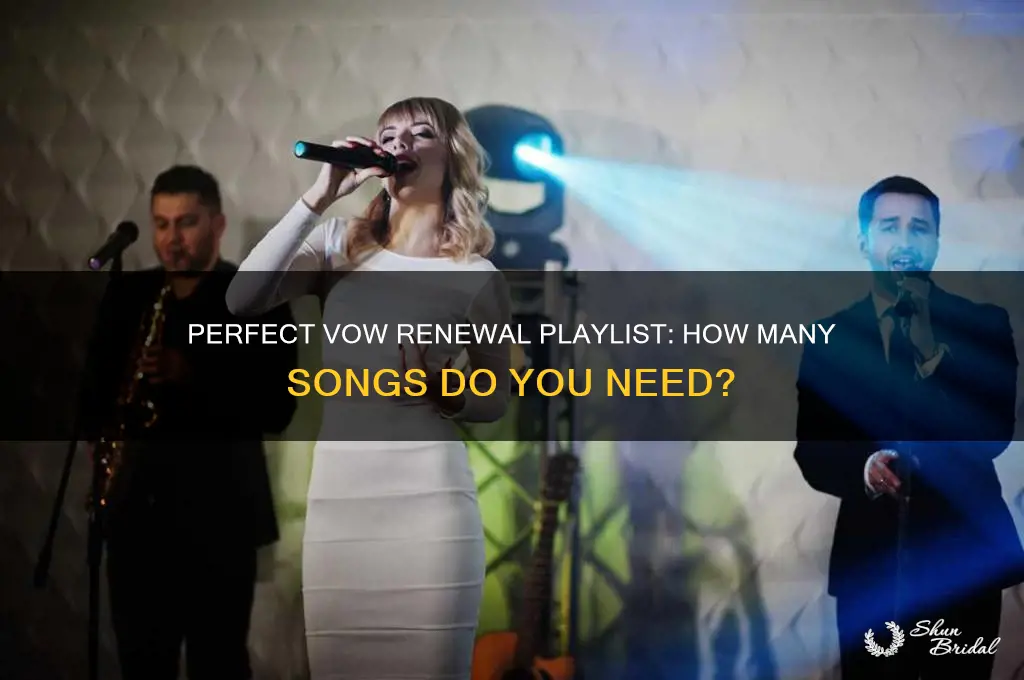 how many songs at vow renewal