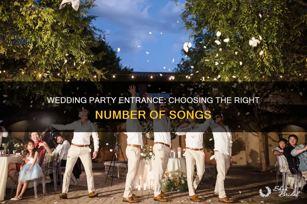 how many songs for wedding party entrance
