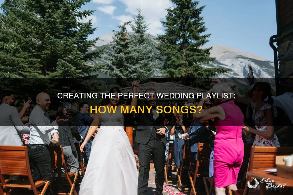 how many songs for wedding playlist