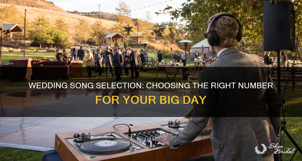 how many songs should you play at a wedding