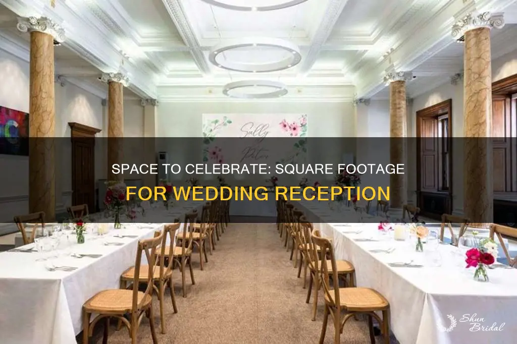 how many square feet for a wedding reception
