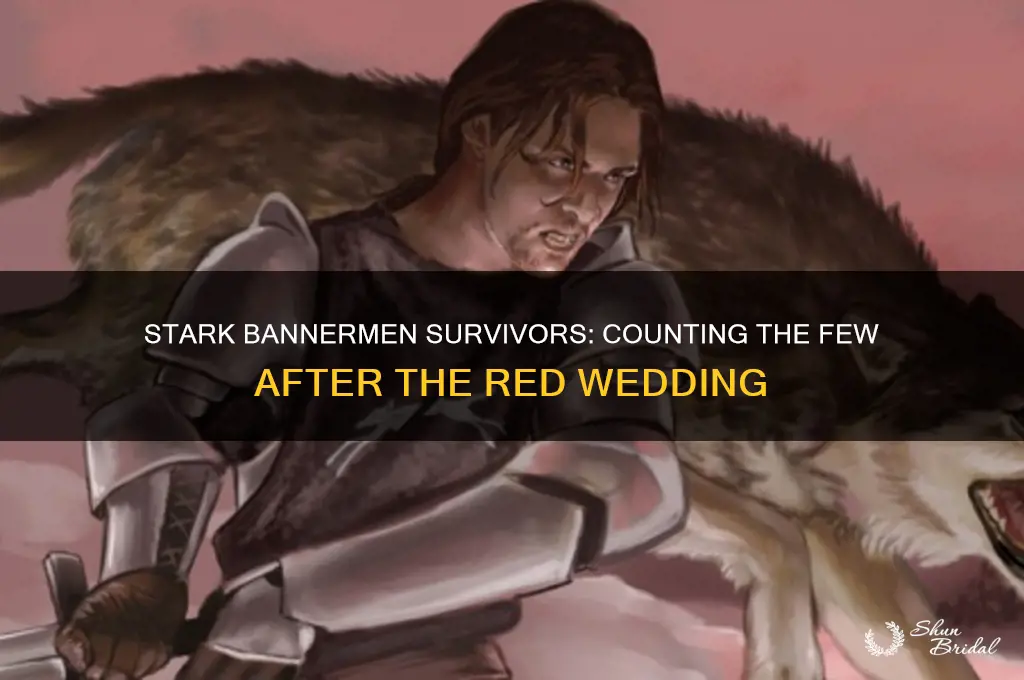 how many stark bannermen were leftafter red wedding