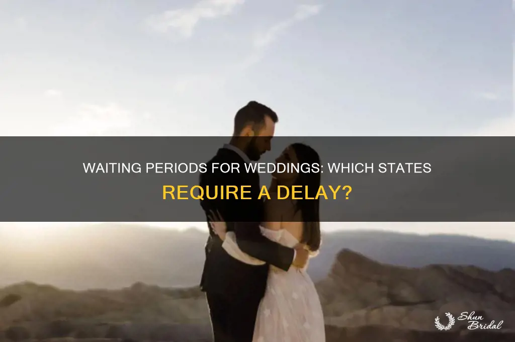 how many states have waiting periods for weddings