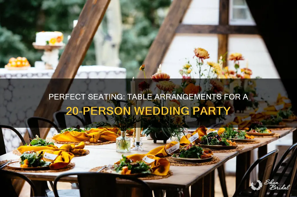 how many tables for a 20 person wedding party