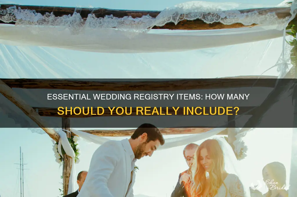 how many things to buy on a wedding registry