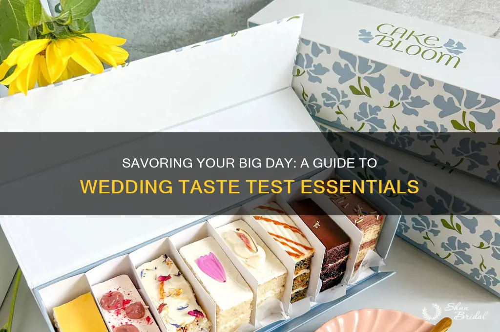 how many things to taste at wedding taste test