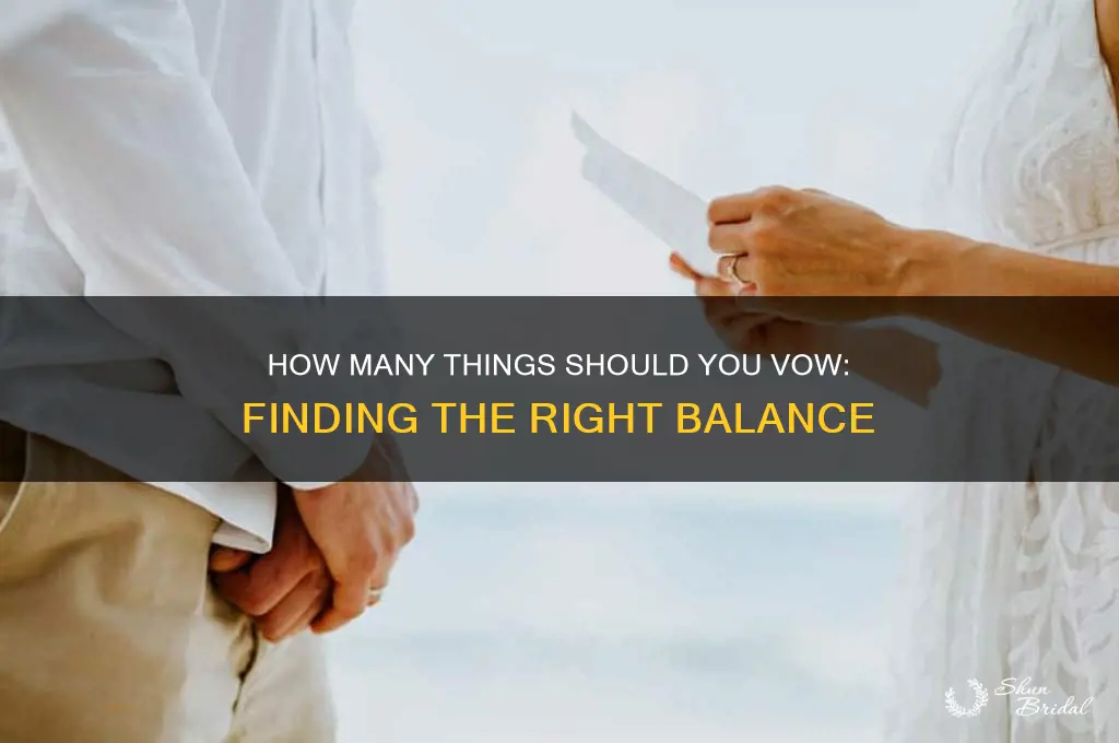 how many things to vow