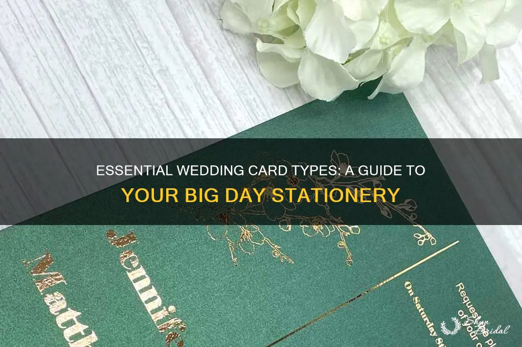 how many types of cards involve in helding a wedding