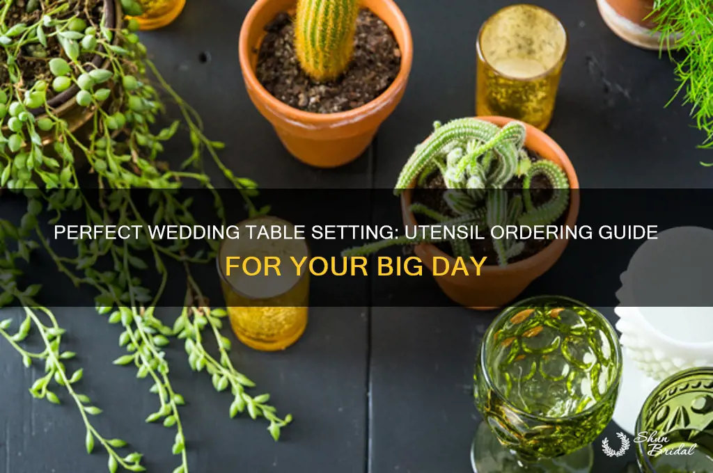 how many utensils to order for wedding