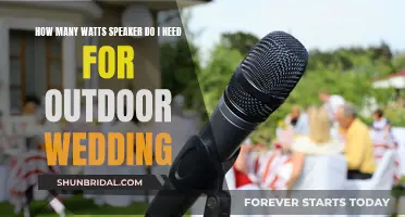 Outdoor Wedding Speaker Wattage: How Much Power Is Needed?