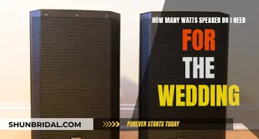 Watts Needed for Wedding Speakers: A Quick Guide
