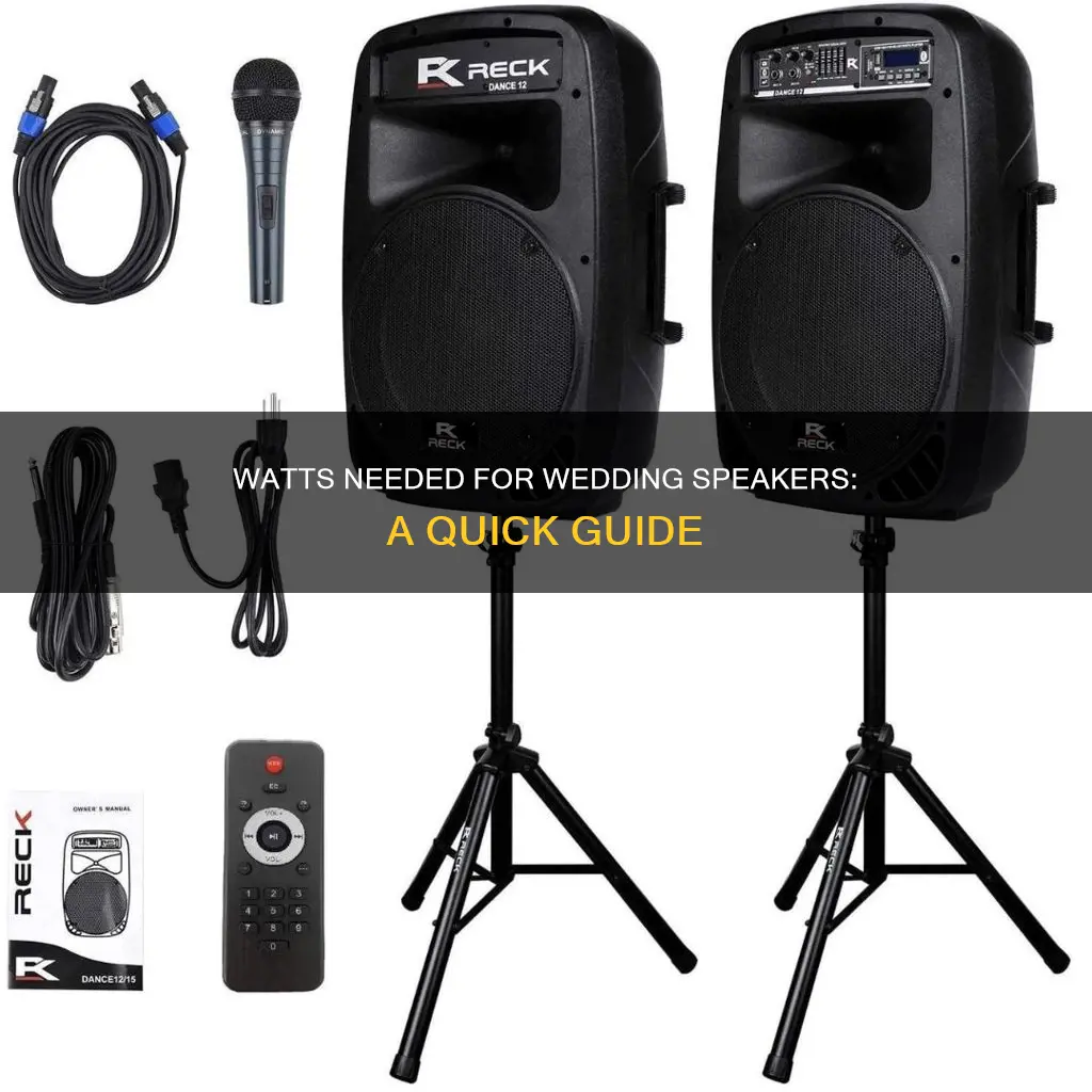 how many watts speaker do I need for the wedding