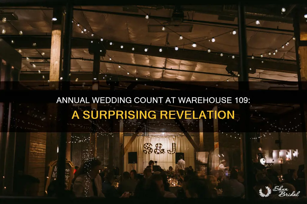 how many wedding does warehouse 109 have a year