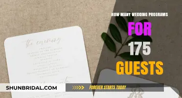 Perfect Wedding Program Quantity for 175 Guests: A Comprehensive Guide
