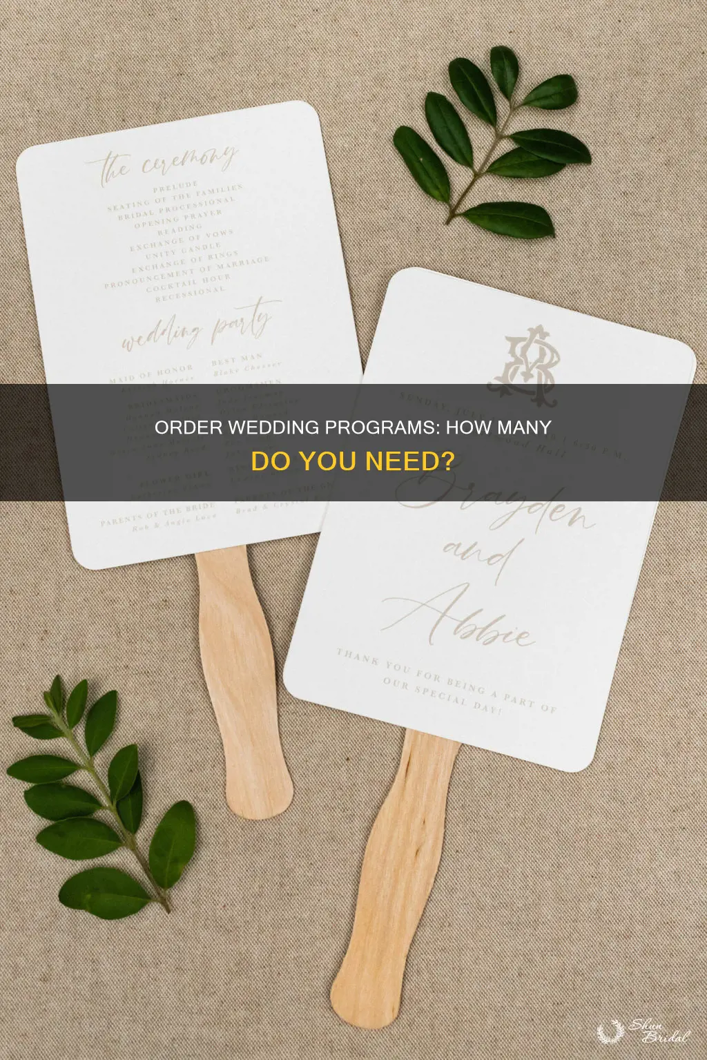 how many wedding programs to order
