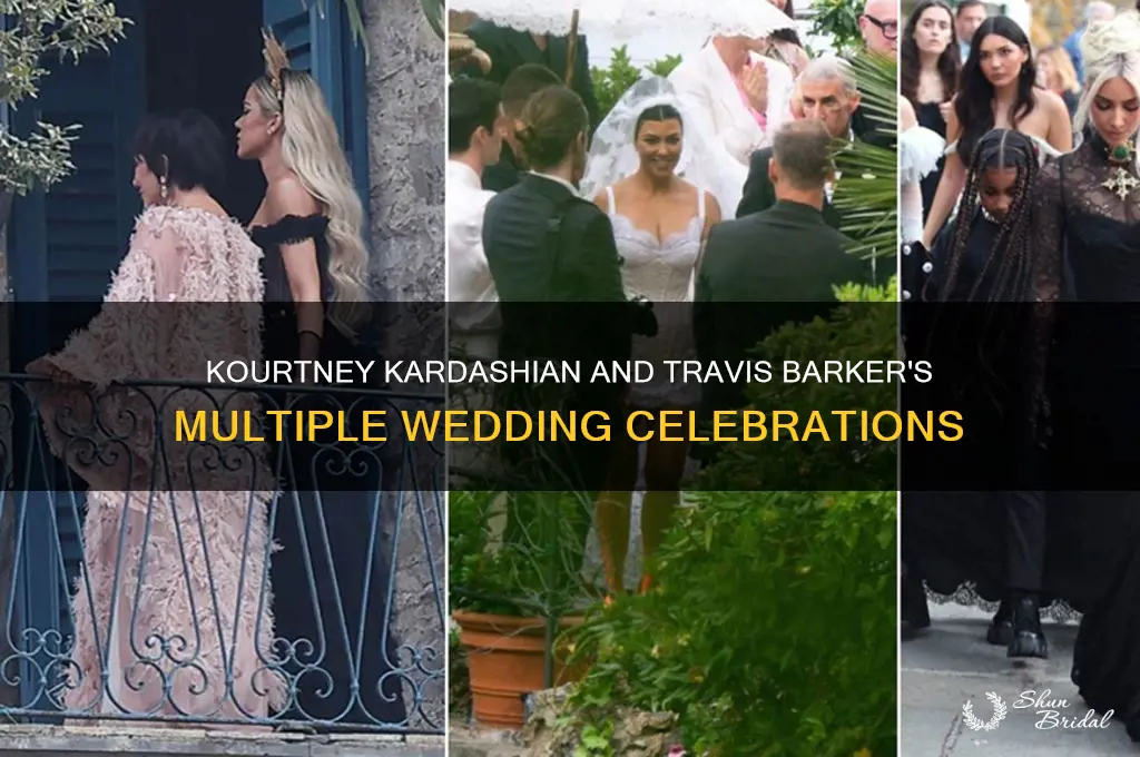 how many weddings did kourtney and travis have