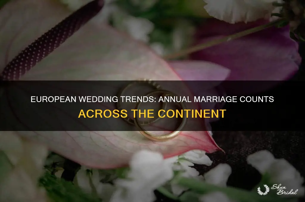 how many weddings per year in europe