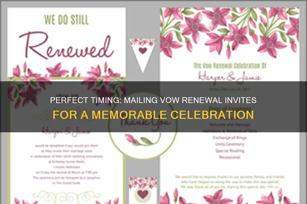 how many weeks before should vow renewal invites be mailed