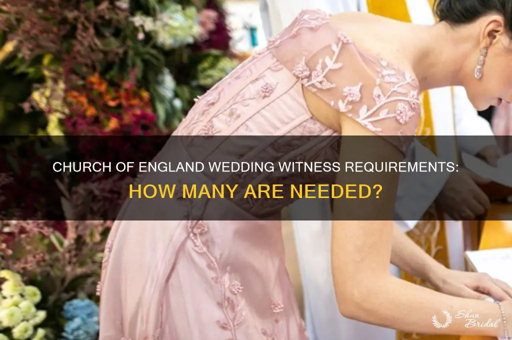how many witnesses for a church of england wedding