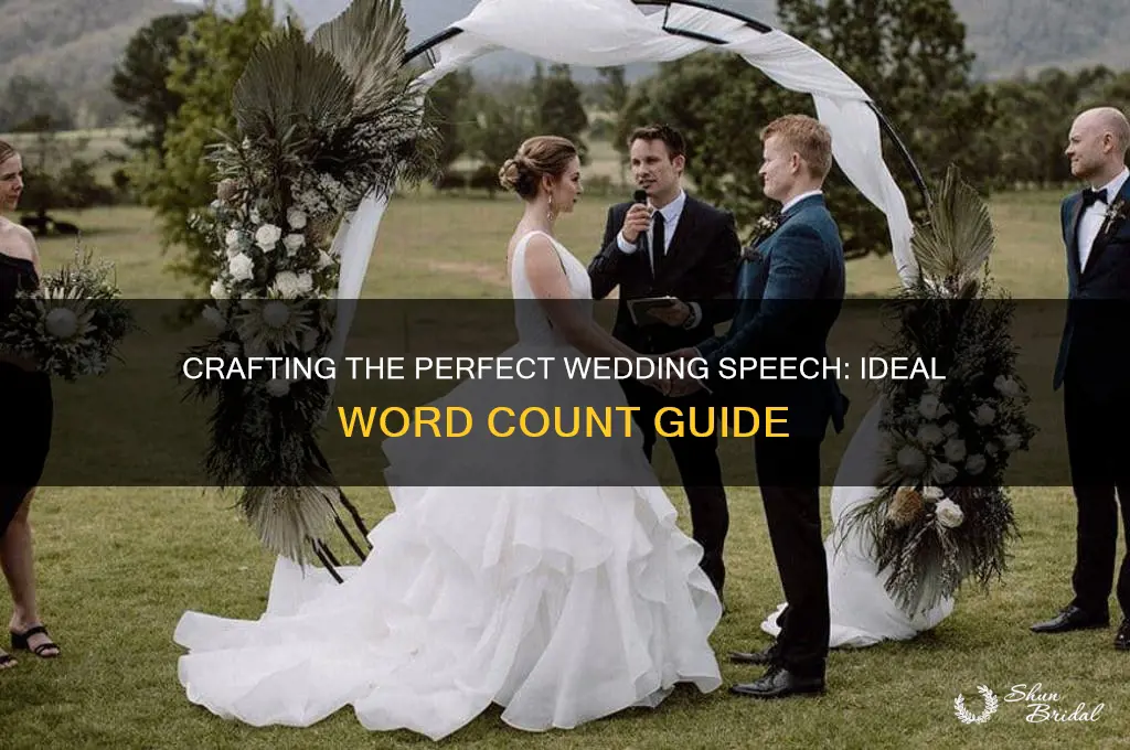 how many words in a wedding speech
