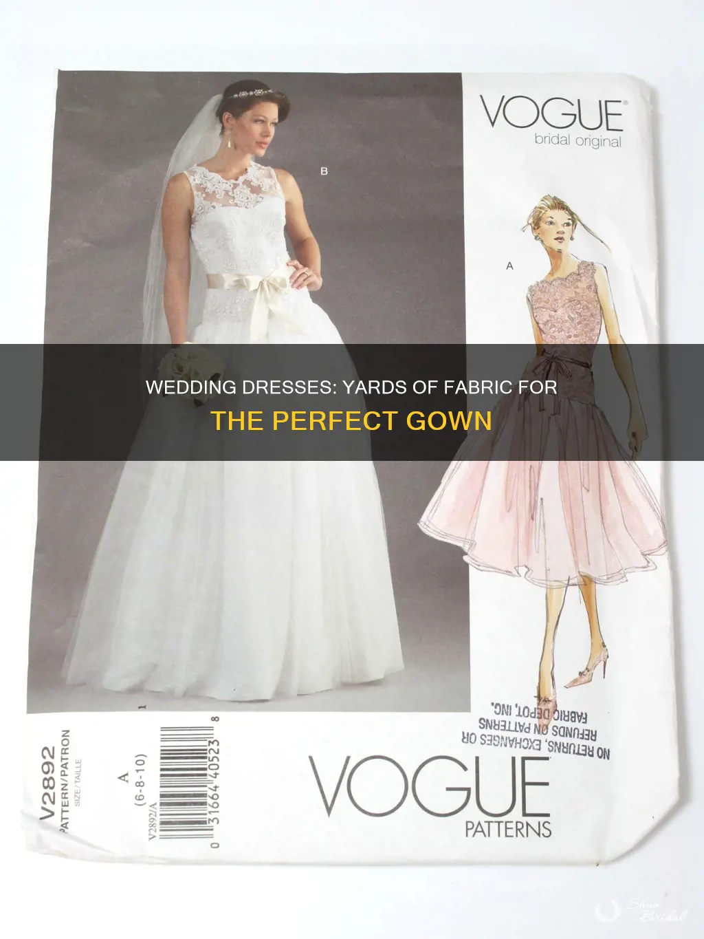 how many yards are needed for a wedding dress