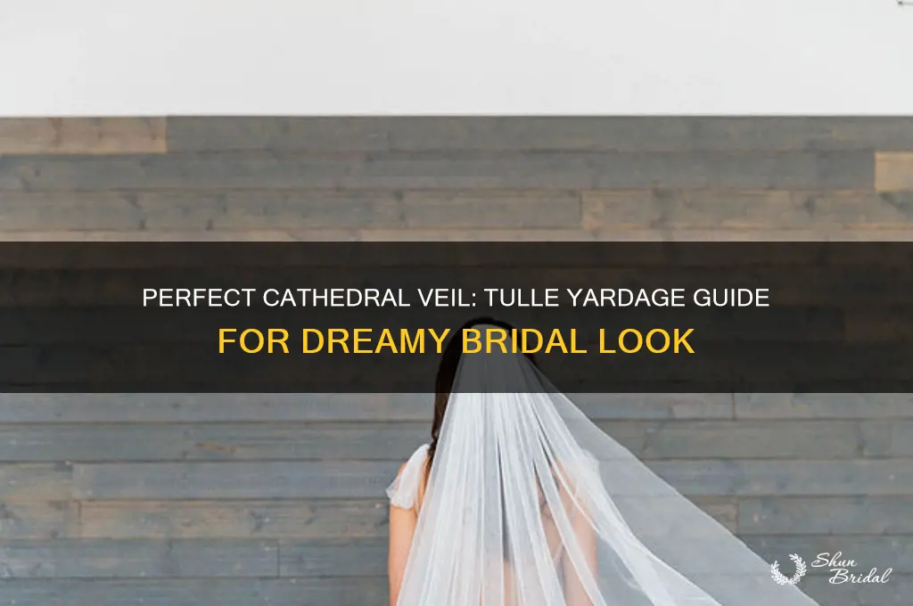 how many yards of tulle for cathedral veil