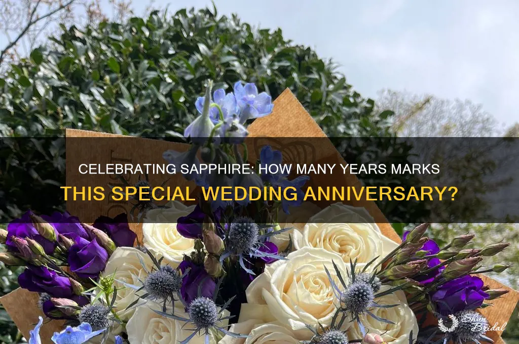 how many years is a sapphire wedding anniversary