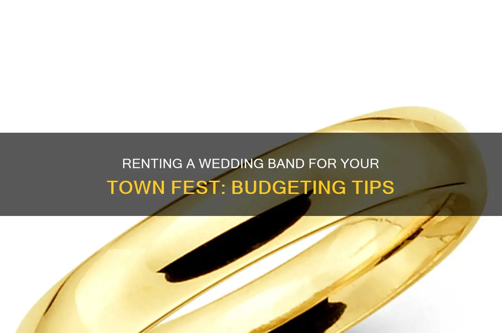 how mich to rent wedding banned for a town fest