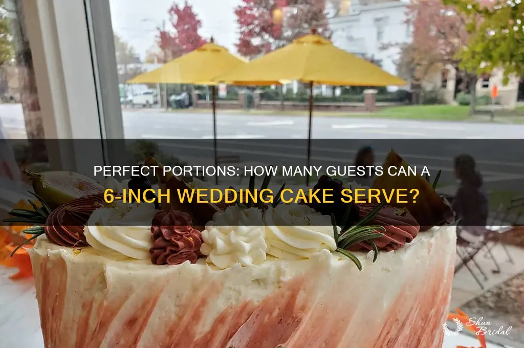how mnay people 6 inch cakd wedding