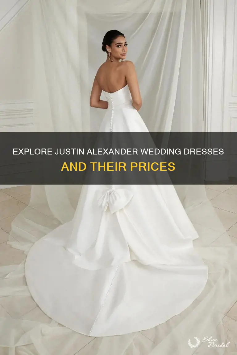 how much are justin alexander wedding dresses