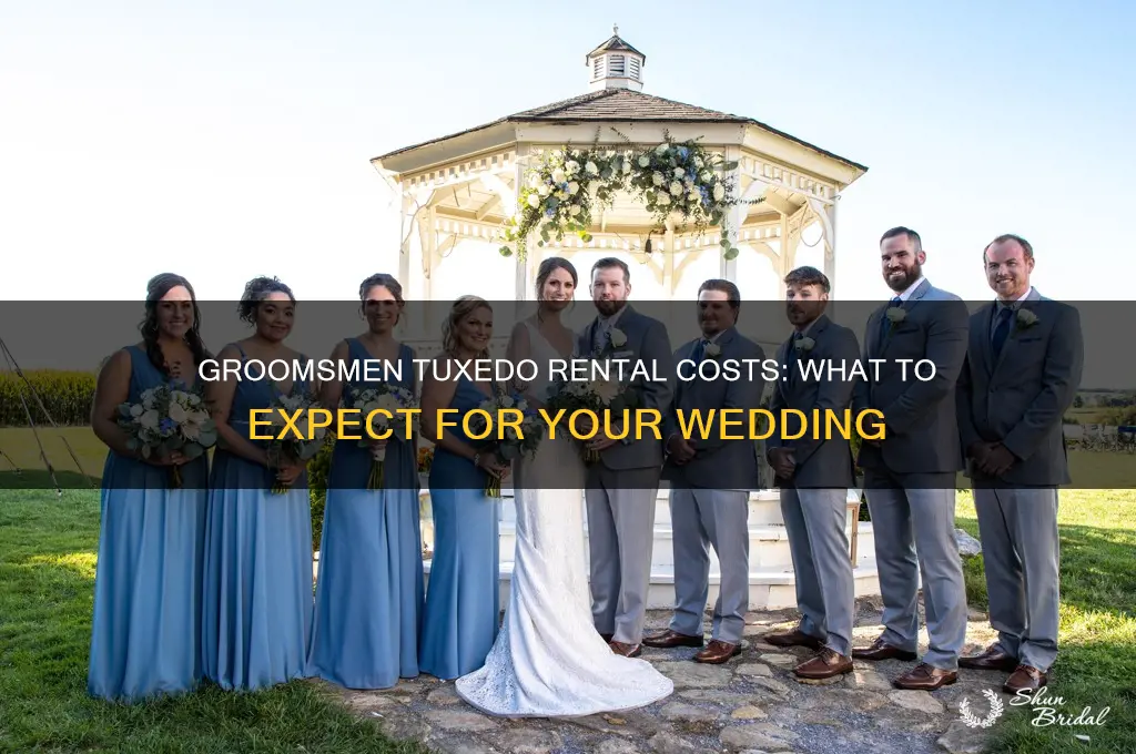 how much are typical tuxedo rentals for groomsmen