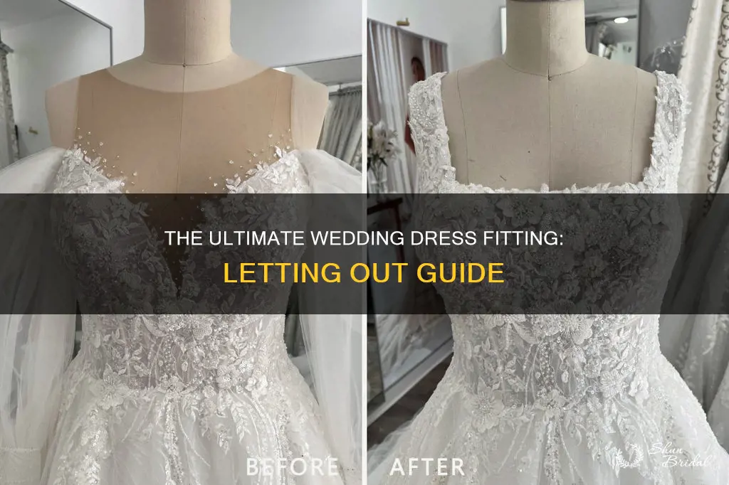 how much can a wedding dress be let out