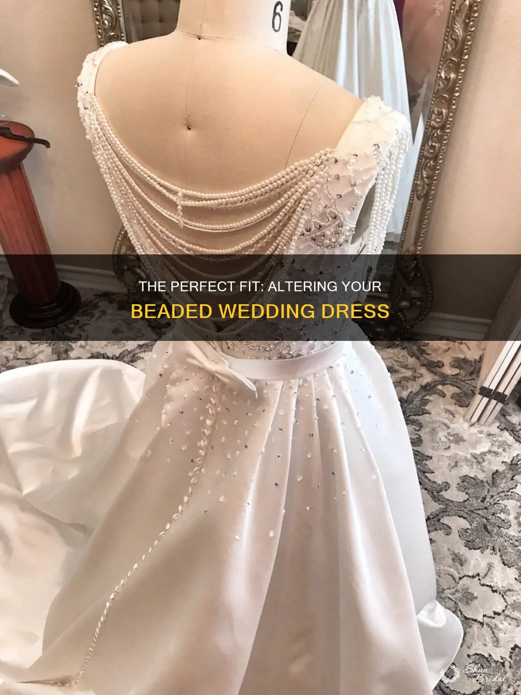 how much can beaded bodice be altered on wedding dress