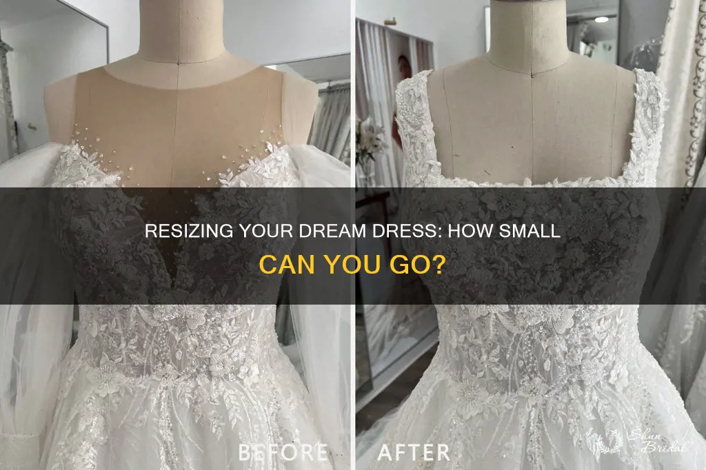 how much can you size down a wedding dress