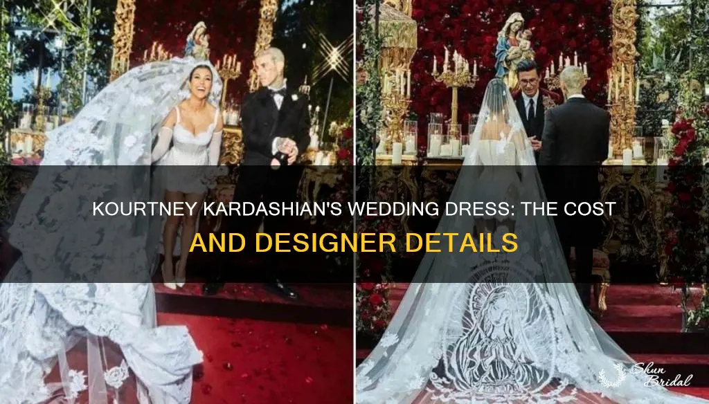 how much did kourtney kardashian pay for her wedding dress