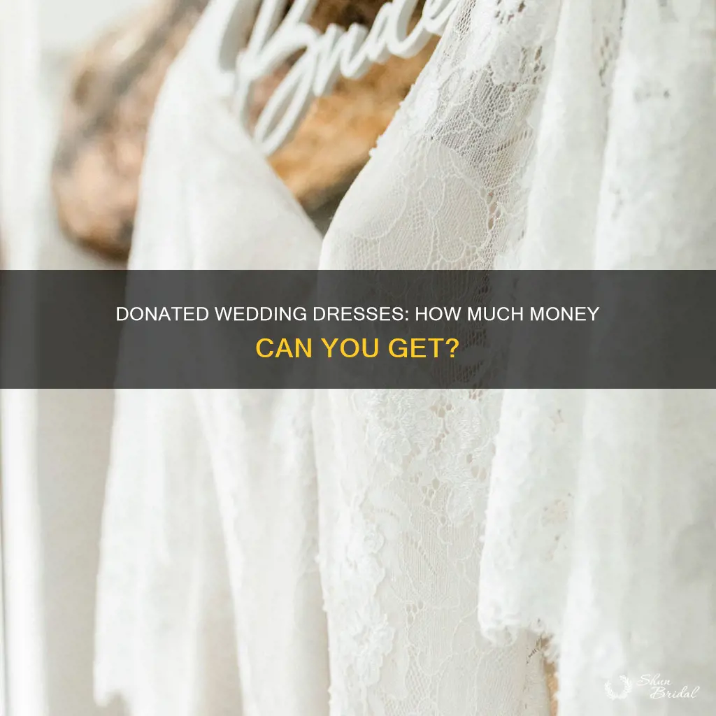 how much do you get for a donated wedding dress