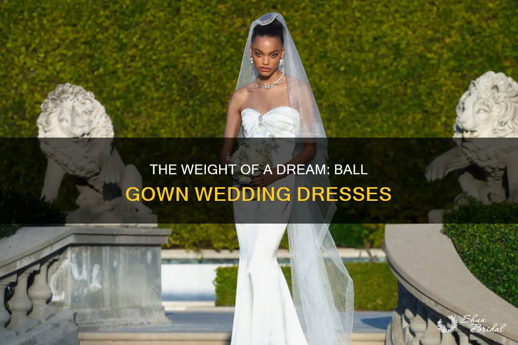 how much does a ball gown wedding dress weigh