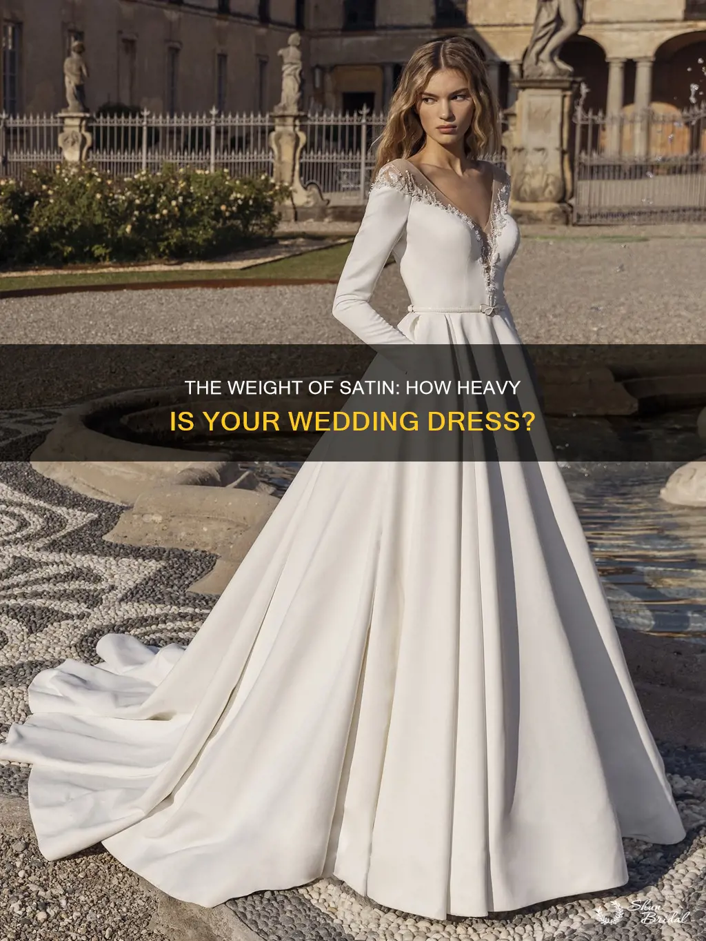 how much does a satin.wedding.dress.weigh