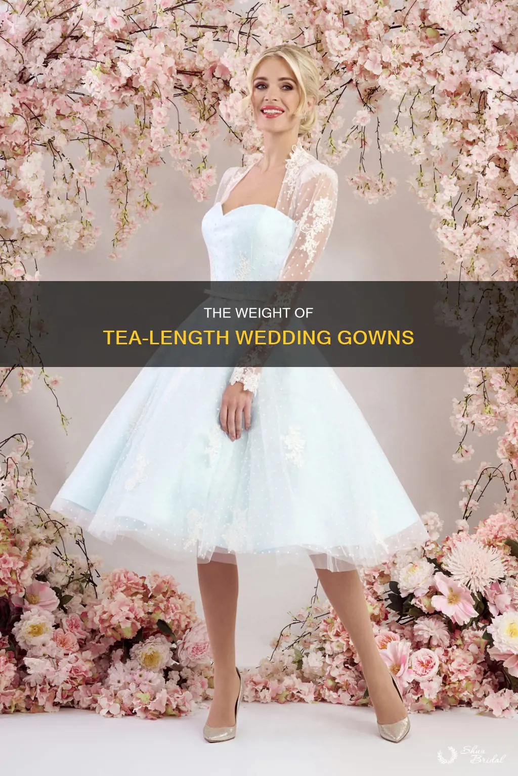 how much does a tea length wedding dress weigh