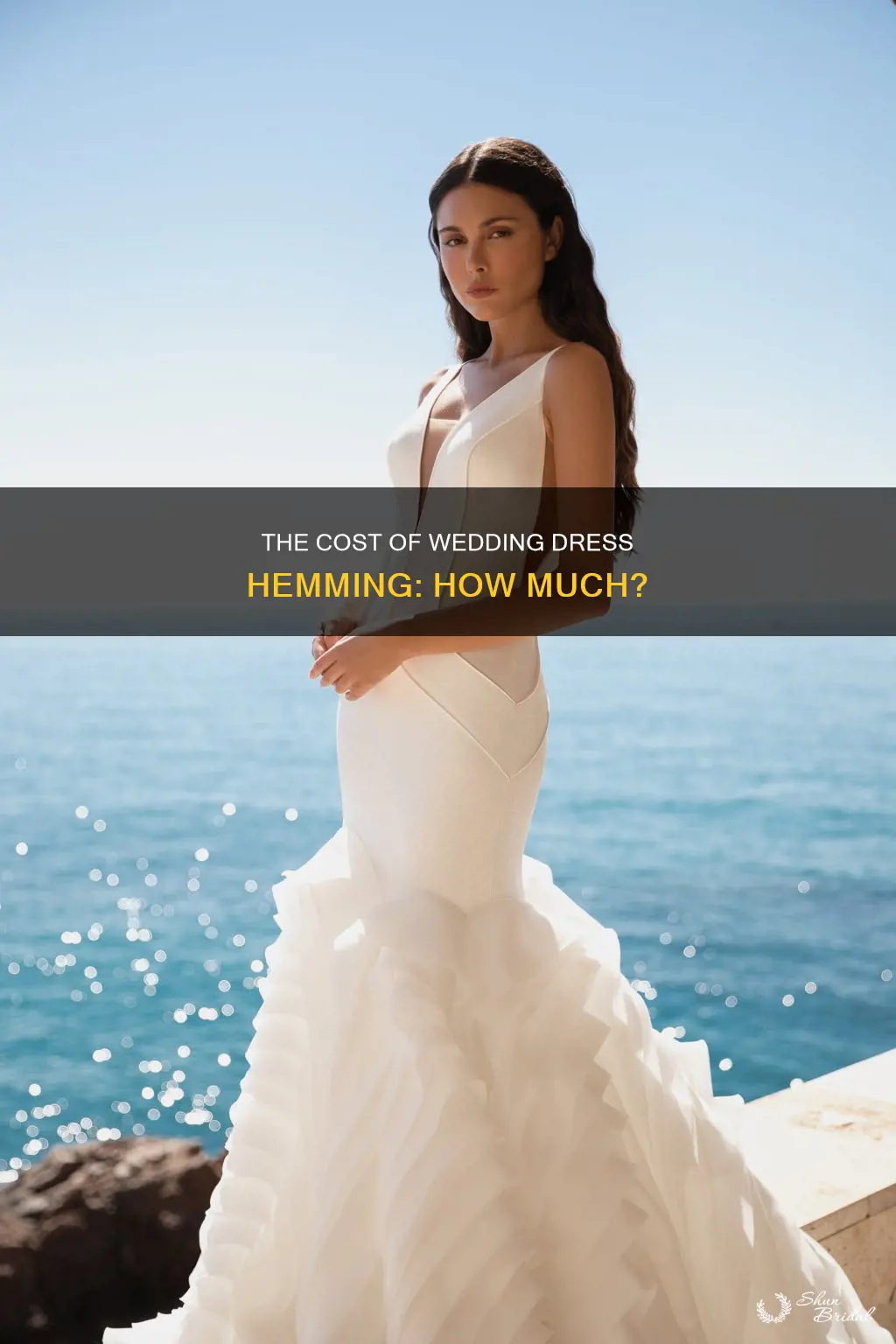 how much does hemming a wedding dress cost