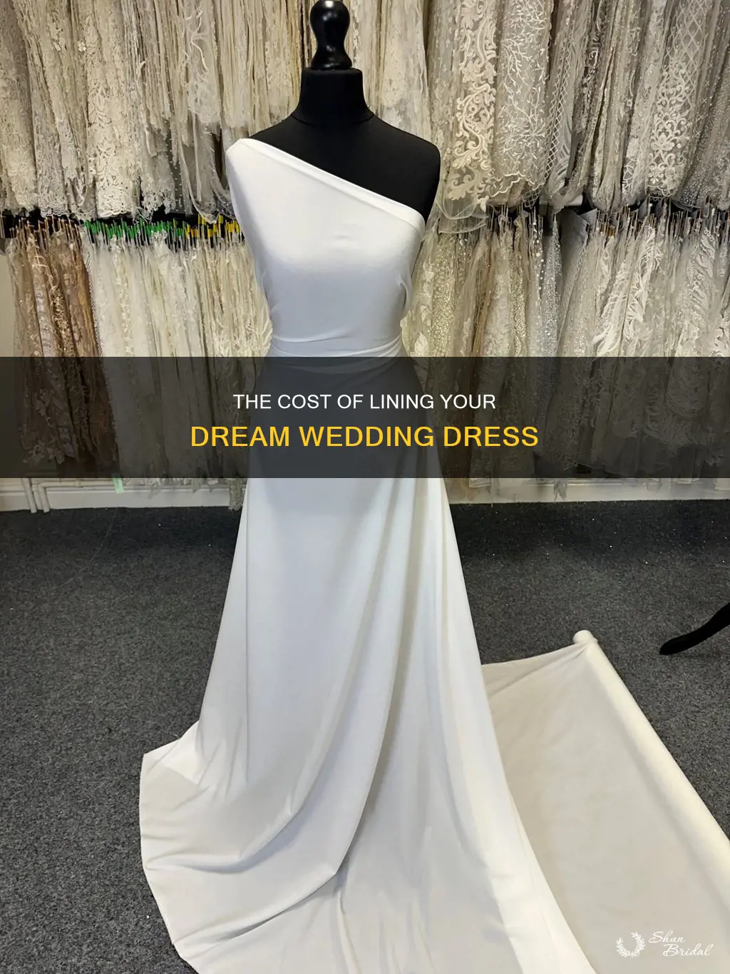 how much does it cost to line a wedding dress