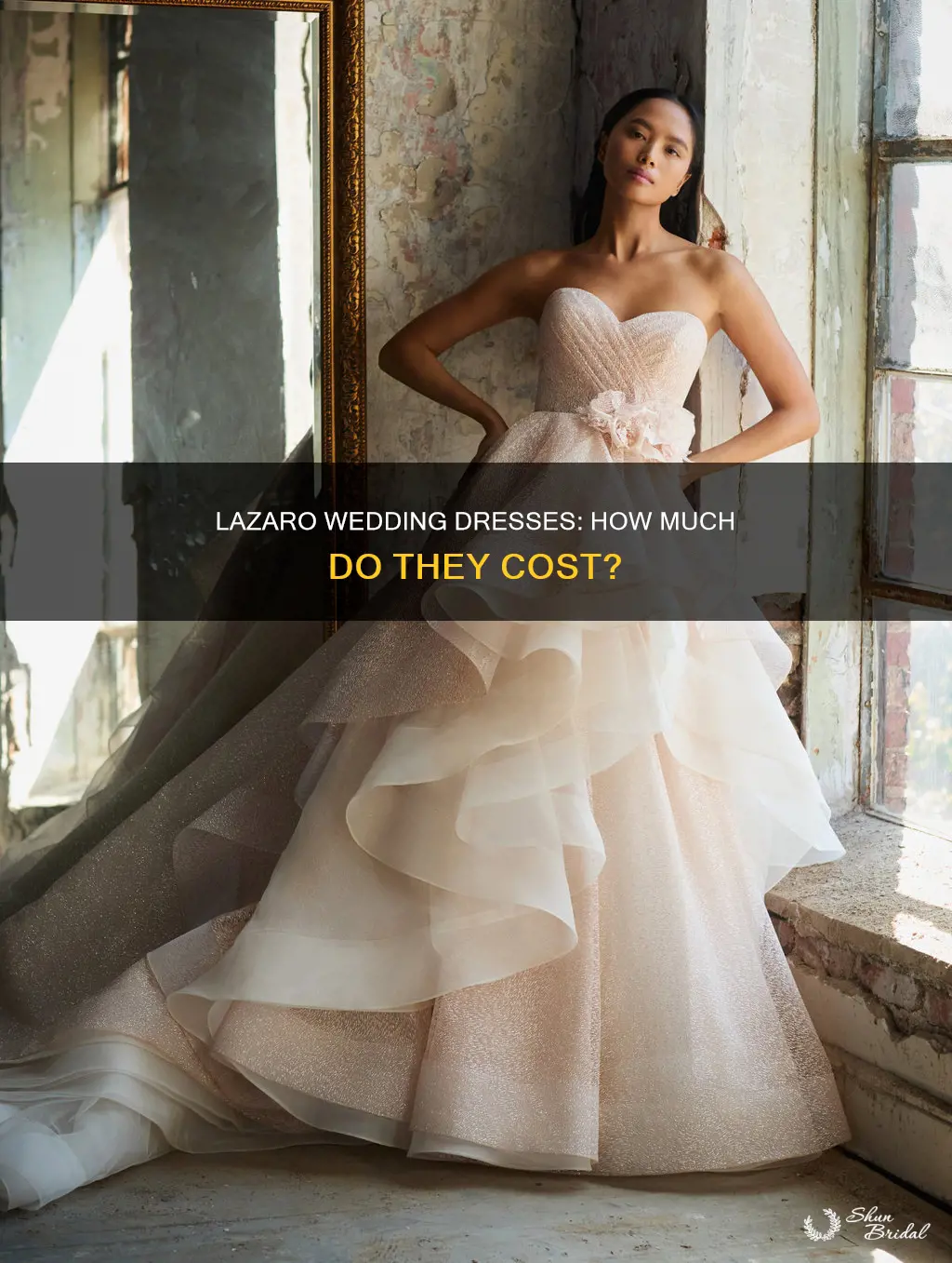 how much is a lazaro wedding dress