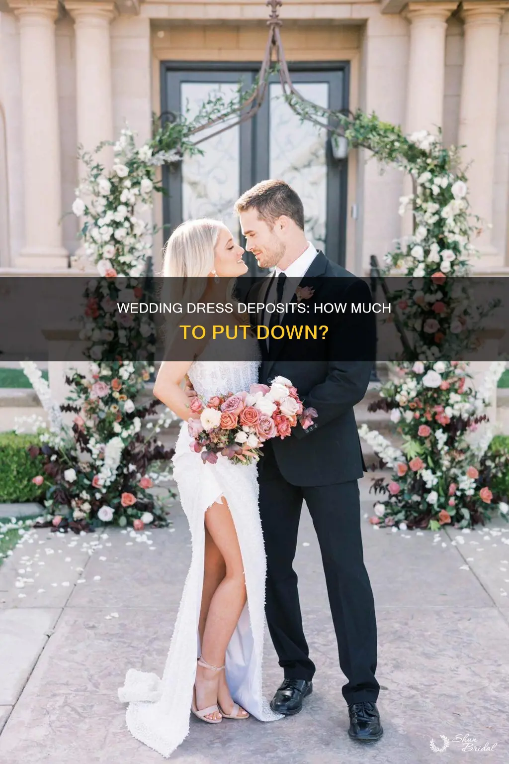 how much is a wedding dress deposit