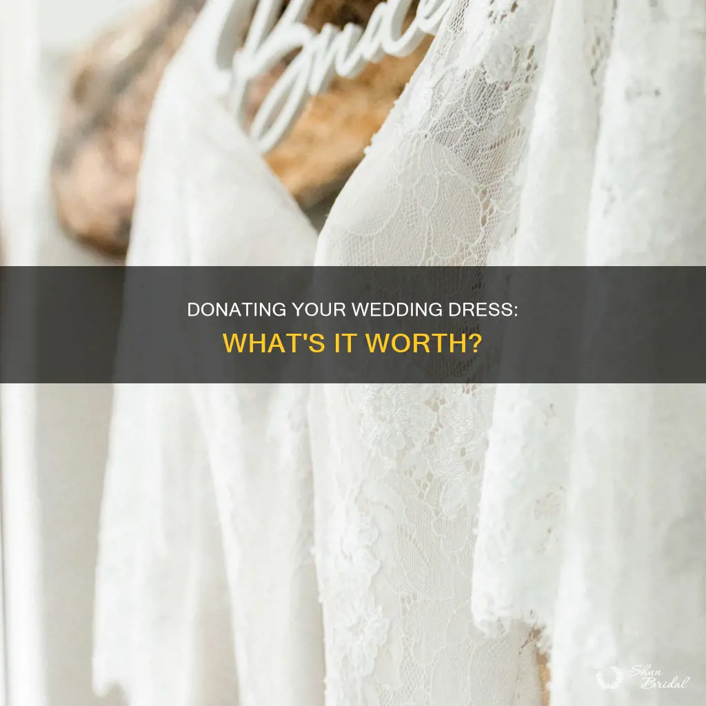 how much is a wedding dress donation worth