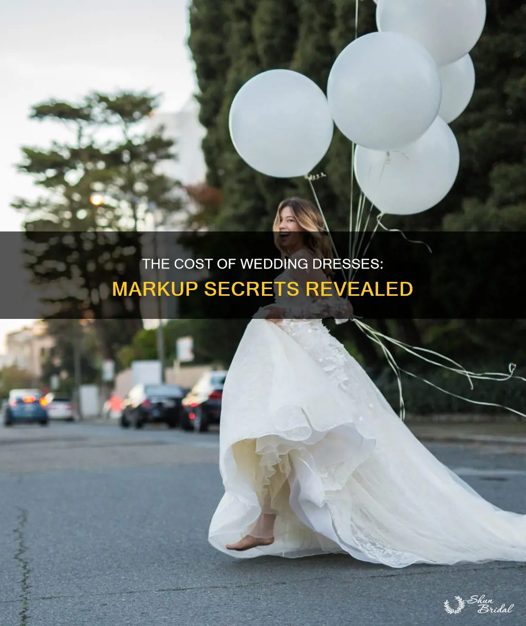 how much is markup of a wedding dress